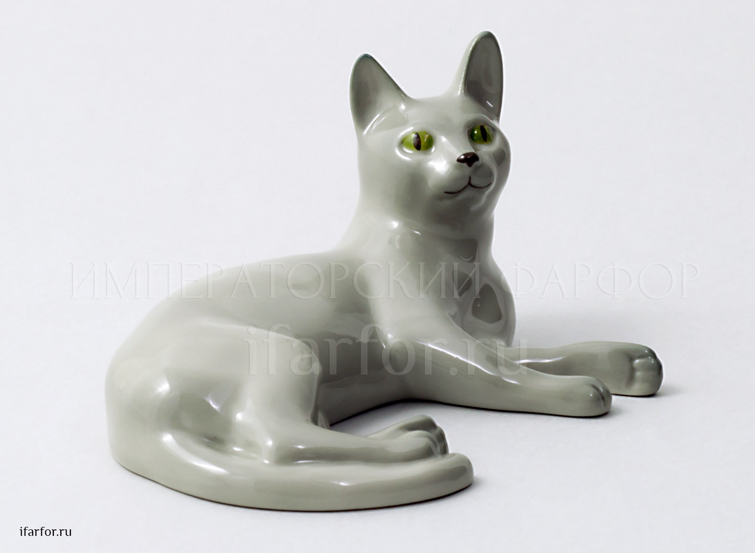 Скульптура «Кошка» Форма: Кошка. Мягкий фарфор. 110 мм.