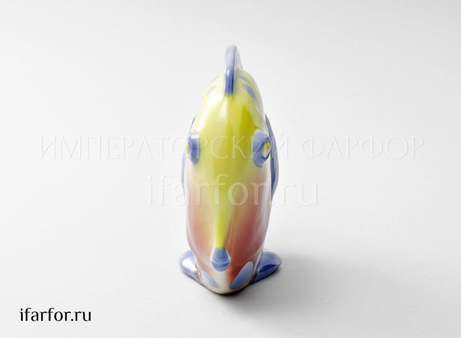 Скульптура «Рыба-диск с.р.» Форма: Рыба-диск с.р.. Мягкий фарфор. 220 x 127 мм.