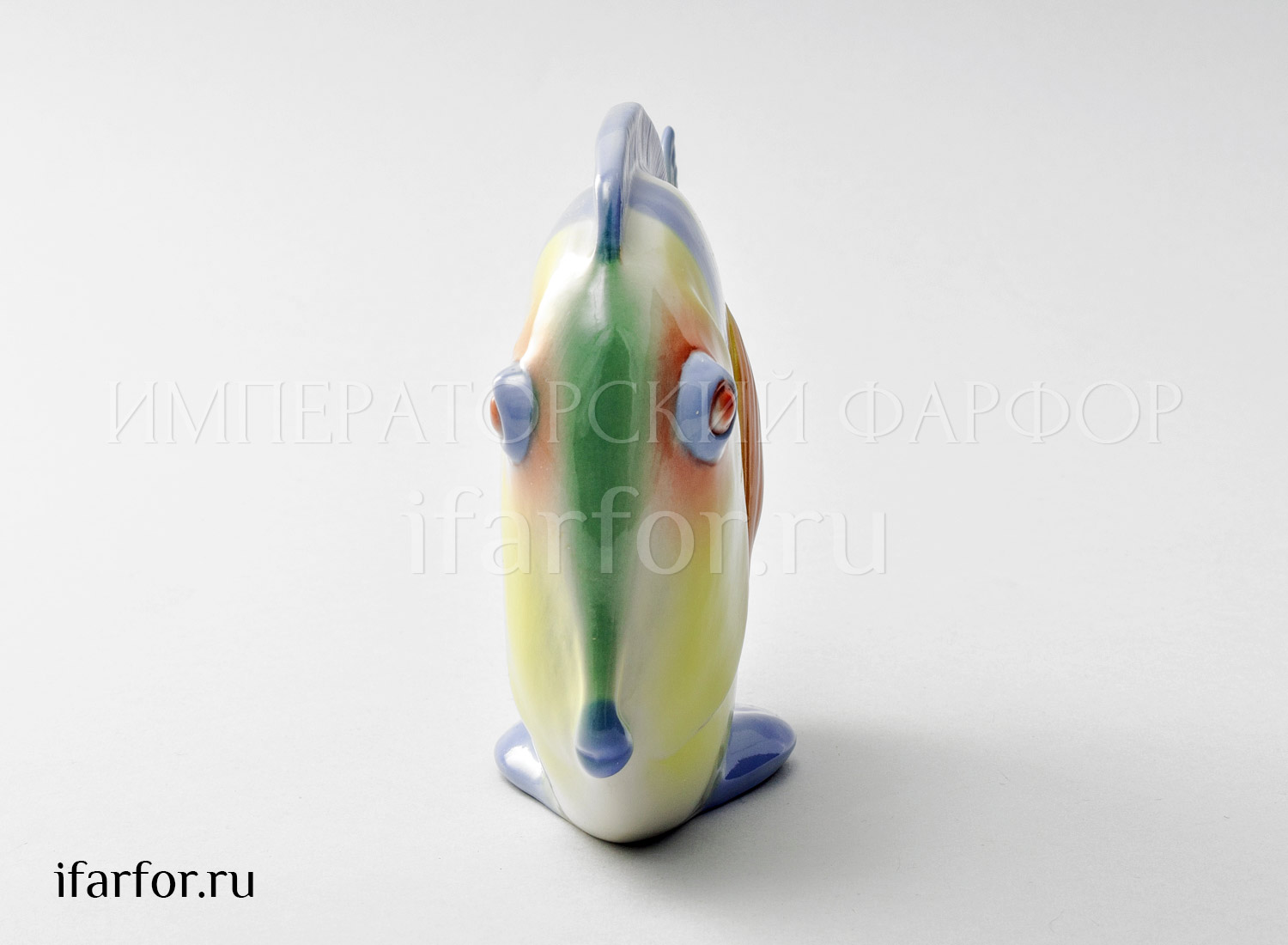 Скульптура «Рыба-диск с.р.» Форма: Рыба-диск с.р.. Мягкий фарфор. 220 x 127 мм.