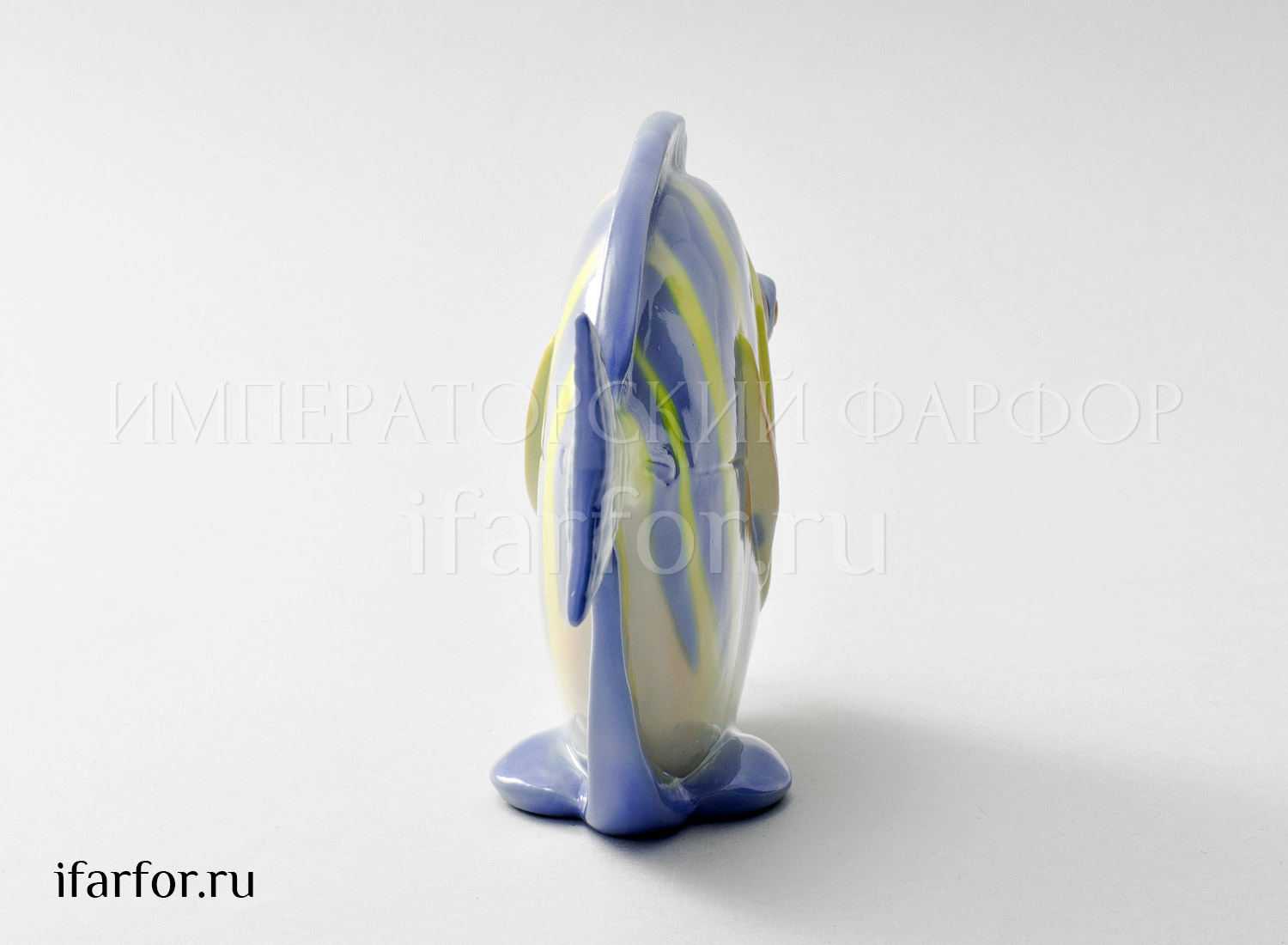 Скульптура «Рыба-диск с.р.» Форма: Рыба-диск с.р.. Мягкий фарфор. 220 x 127 мм.