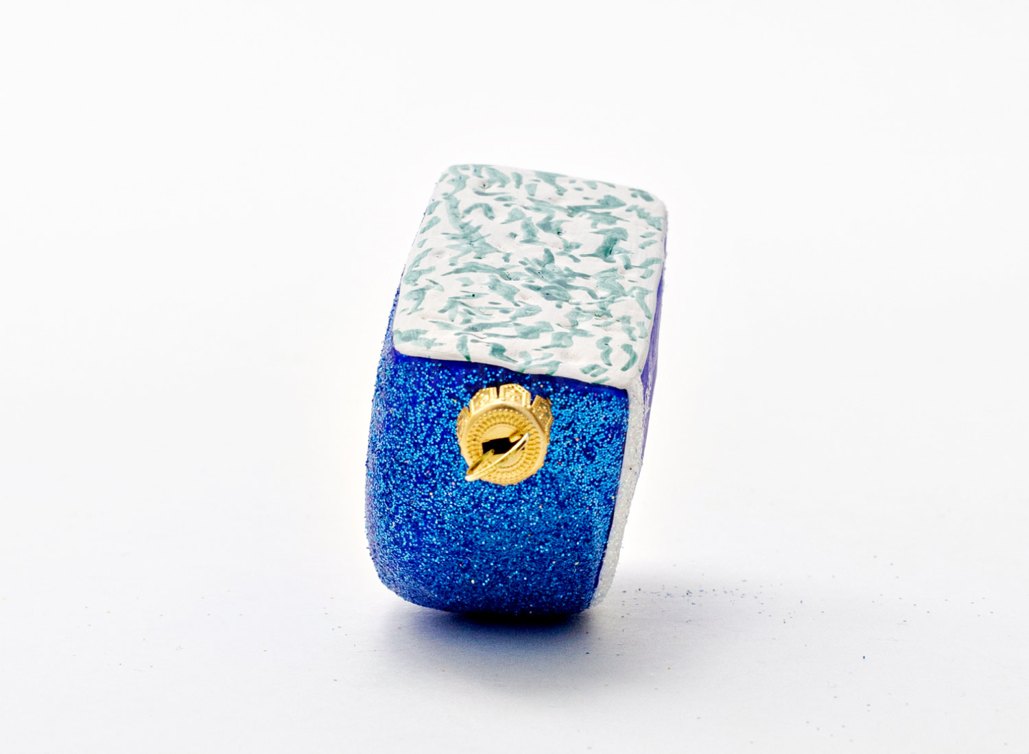 Елочная игрушка «Сыр Blue» Стекло. 45 x 100 мм.
