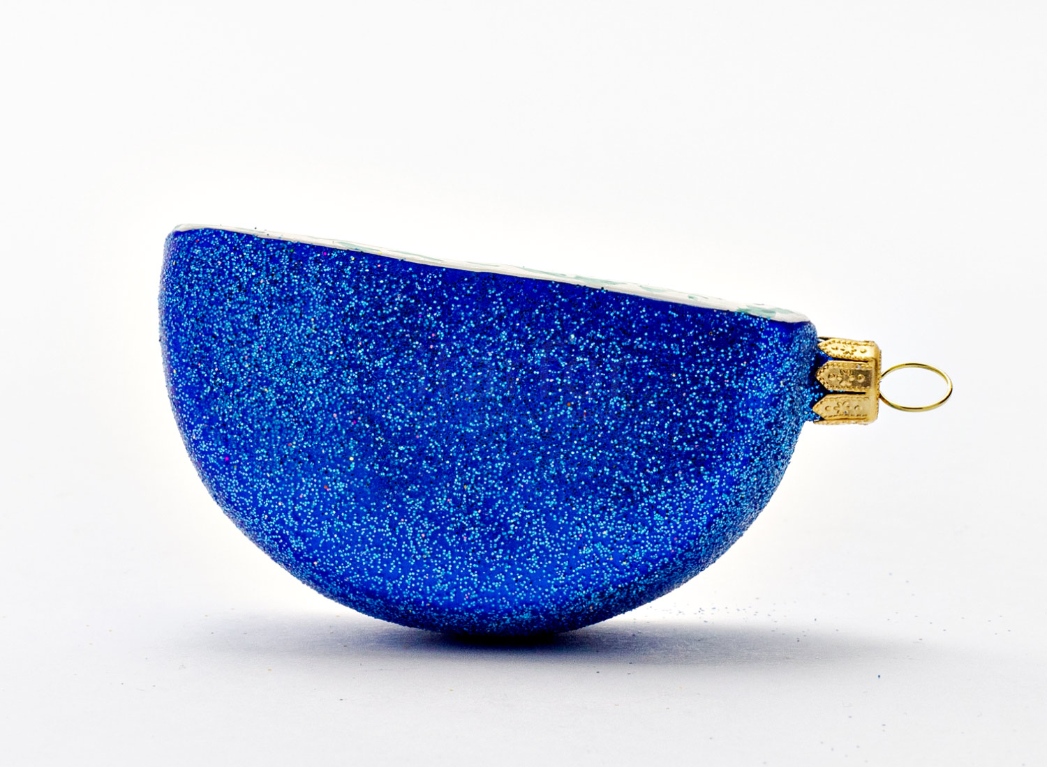 Елочная игрушка «Сыр Blue» Стекло. 45 x 100 мм.