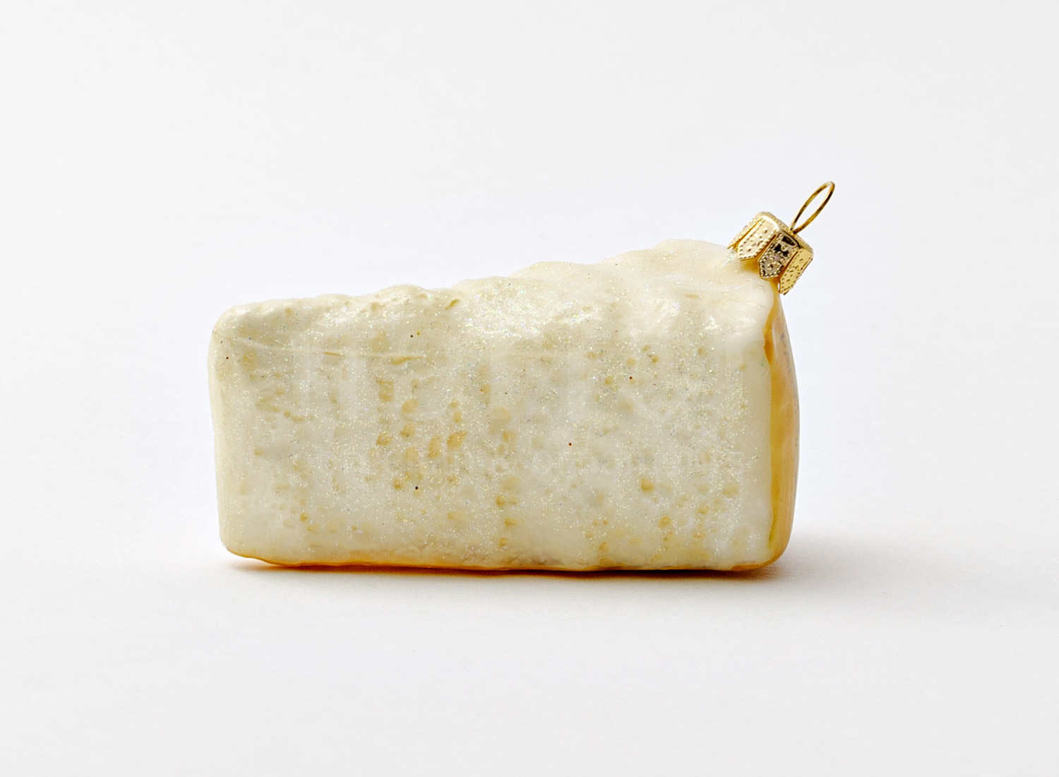 Елочная игрушка «Сыр Parmigiano» Стекло. 75 x 50 мм.