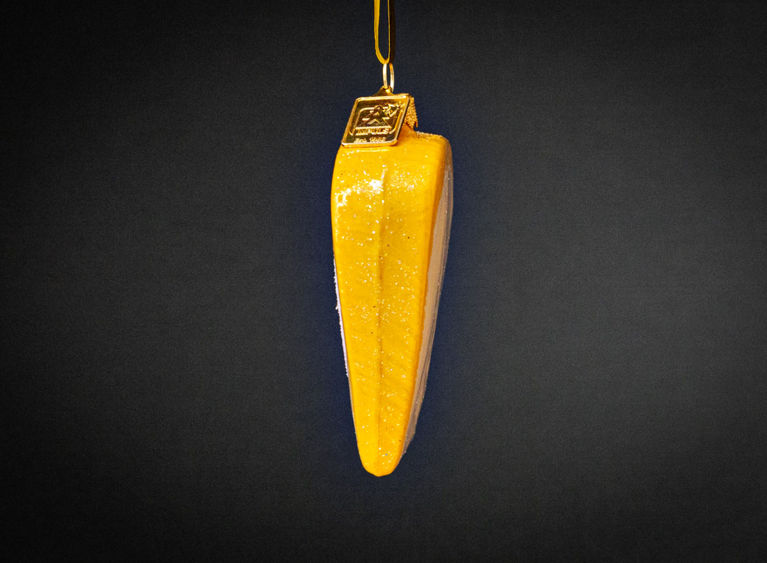 Елочная игрушка «Сыр Gouda» Стекло. 60 x 90 мм.