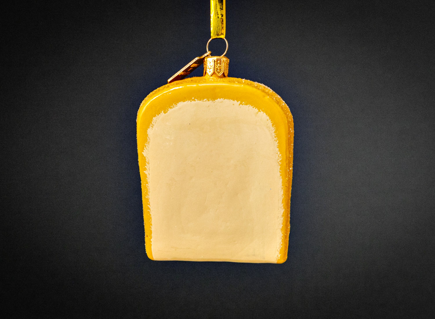 Елочная игрушка «Сыр Gouda» Стекло. 60 x 90 мм.