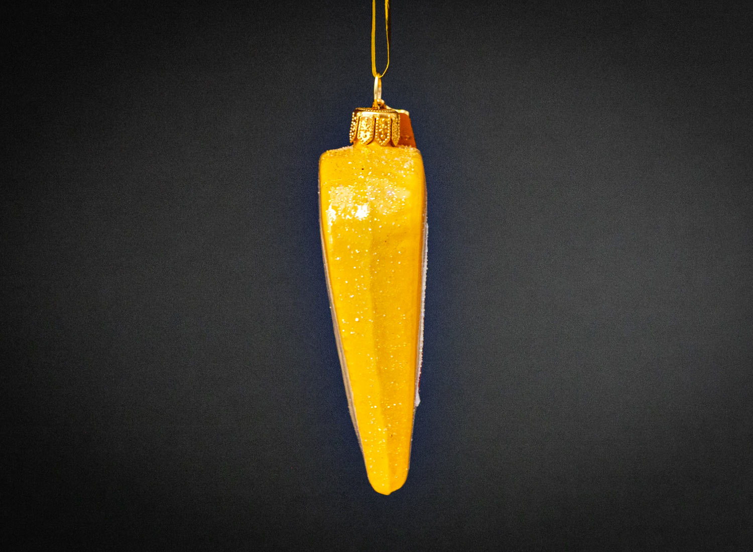 Елочная игрушка «Сыр Gouda» Стекло. 60 x 90 мм.