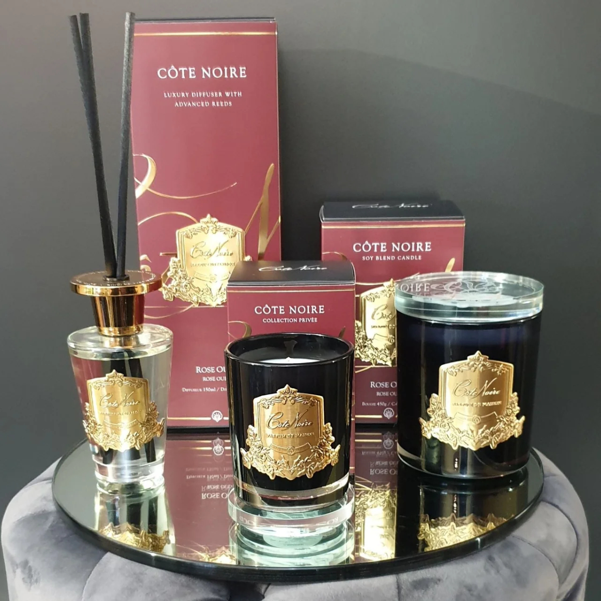 Свеча ароматическая «Rose Oud» Форма: Rose Oud. Хрусталь. 95 x 150 мм.