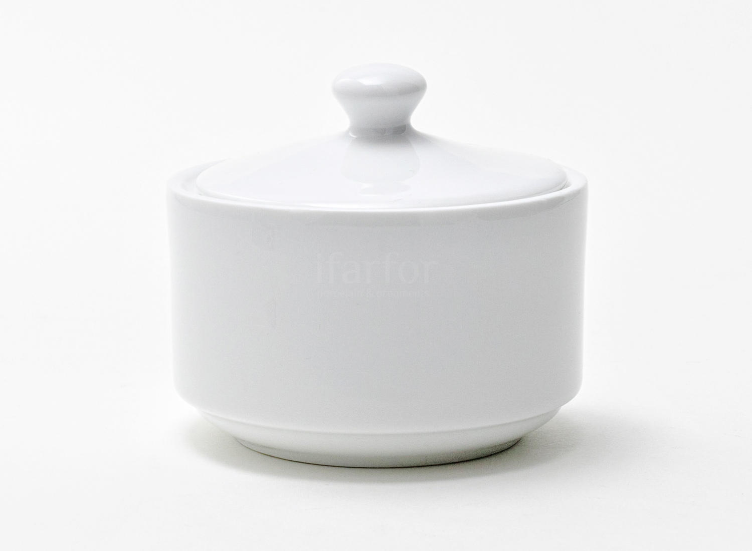 Сахарница «Белый» Форма: Практик. Фарфор. 250 мл.