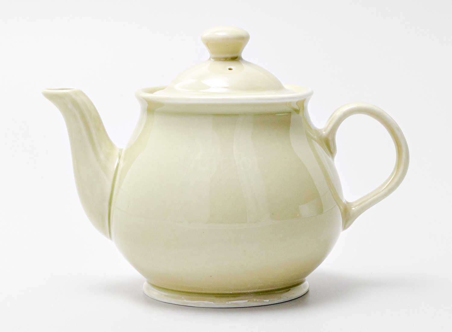 Чайник заварочный «Акварель (бежевый)» Форма: Классик. Фарфор. 600 мл.