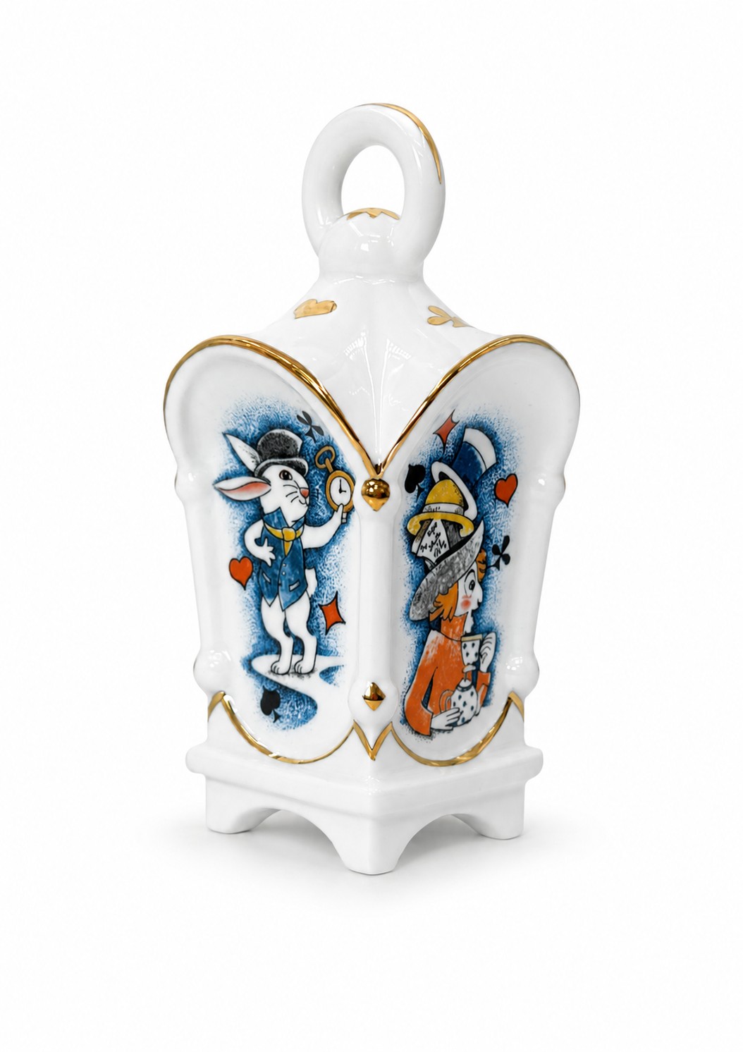 Елочная игрушка «Фонарик классический Алиса» Фарфор. 55 x 110 мм.