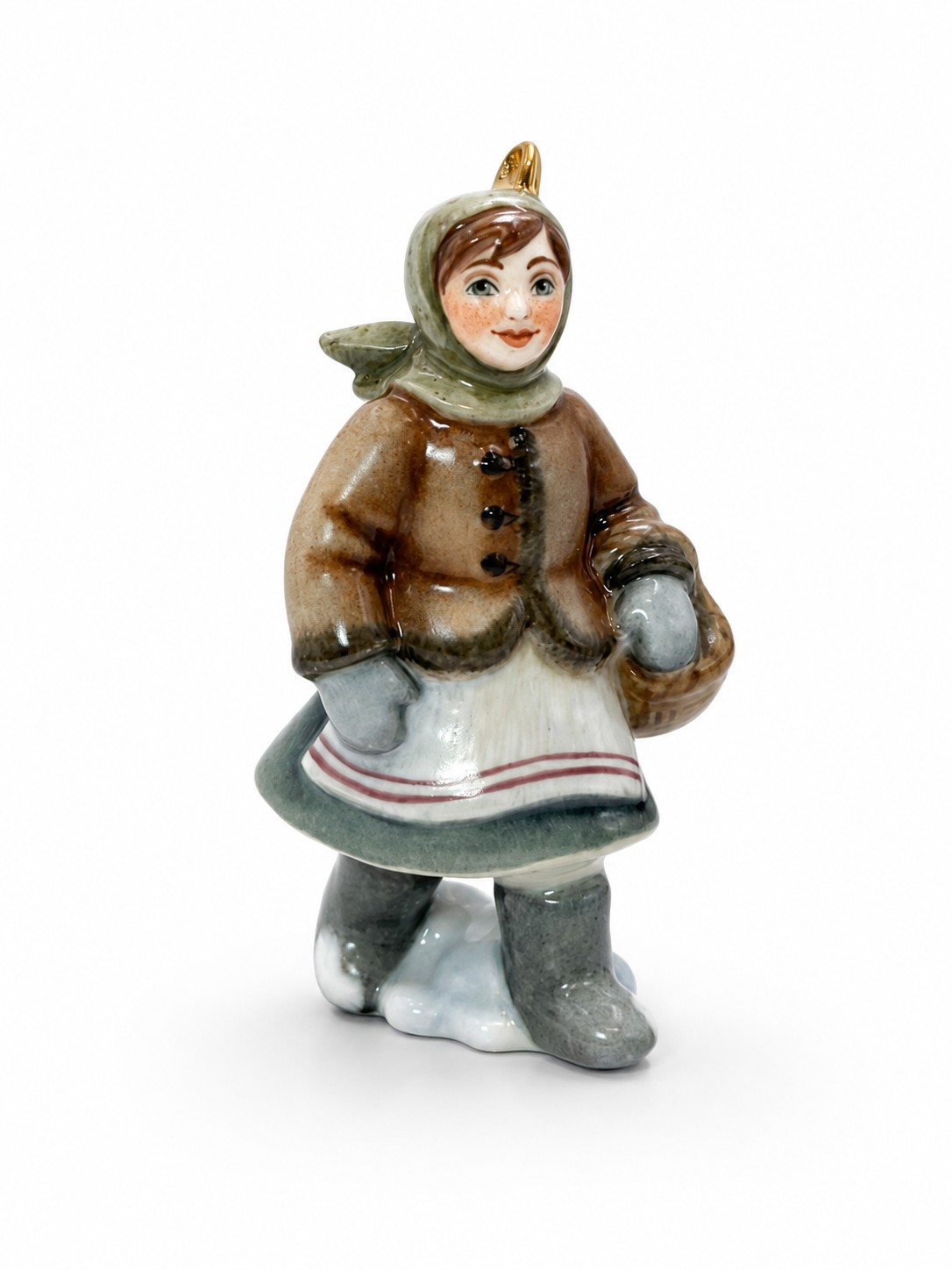 Елочная игрушка «Двенадцать месяцев. Падчерица» Фарфор. 50 x 100 мм.