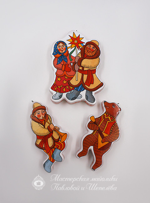 Елочная игрушка «Скоморох» Майолика