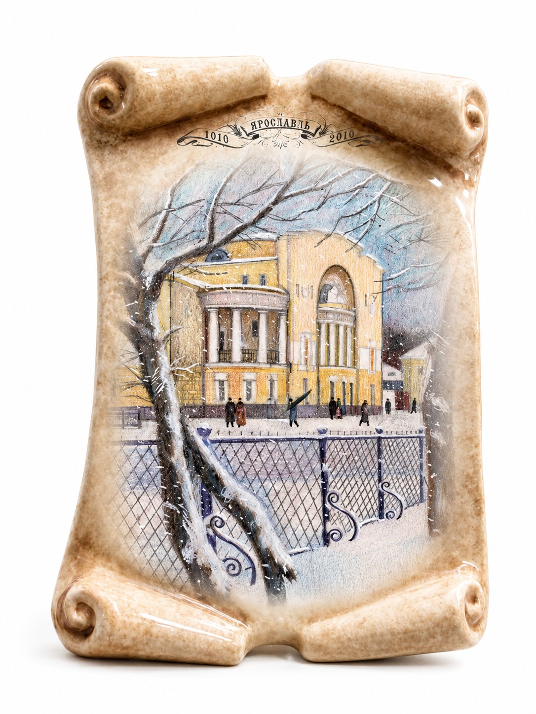 Свиток средний «Волковский театр» Майолика. 160 x 210 мм.