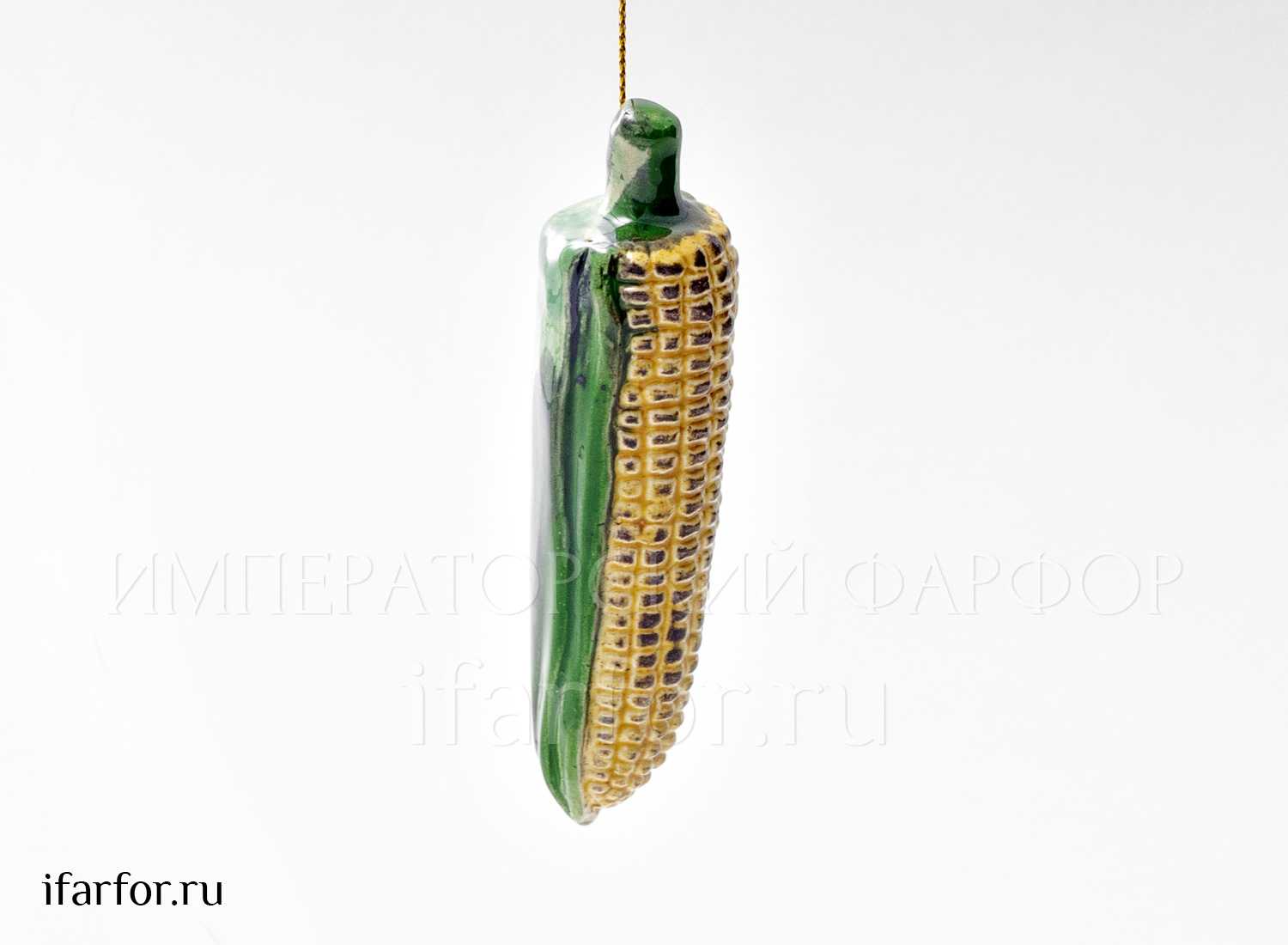 Елочная игрушка «Кукуруза мини» Форма: Кукуруза мини. Майолика. 30 x 28 x 105 мм.