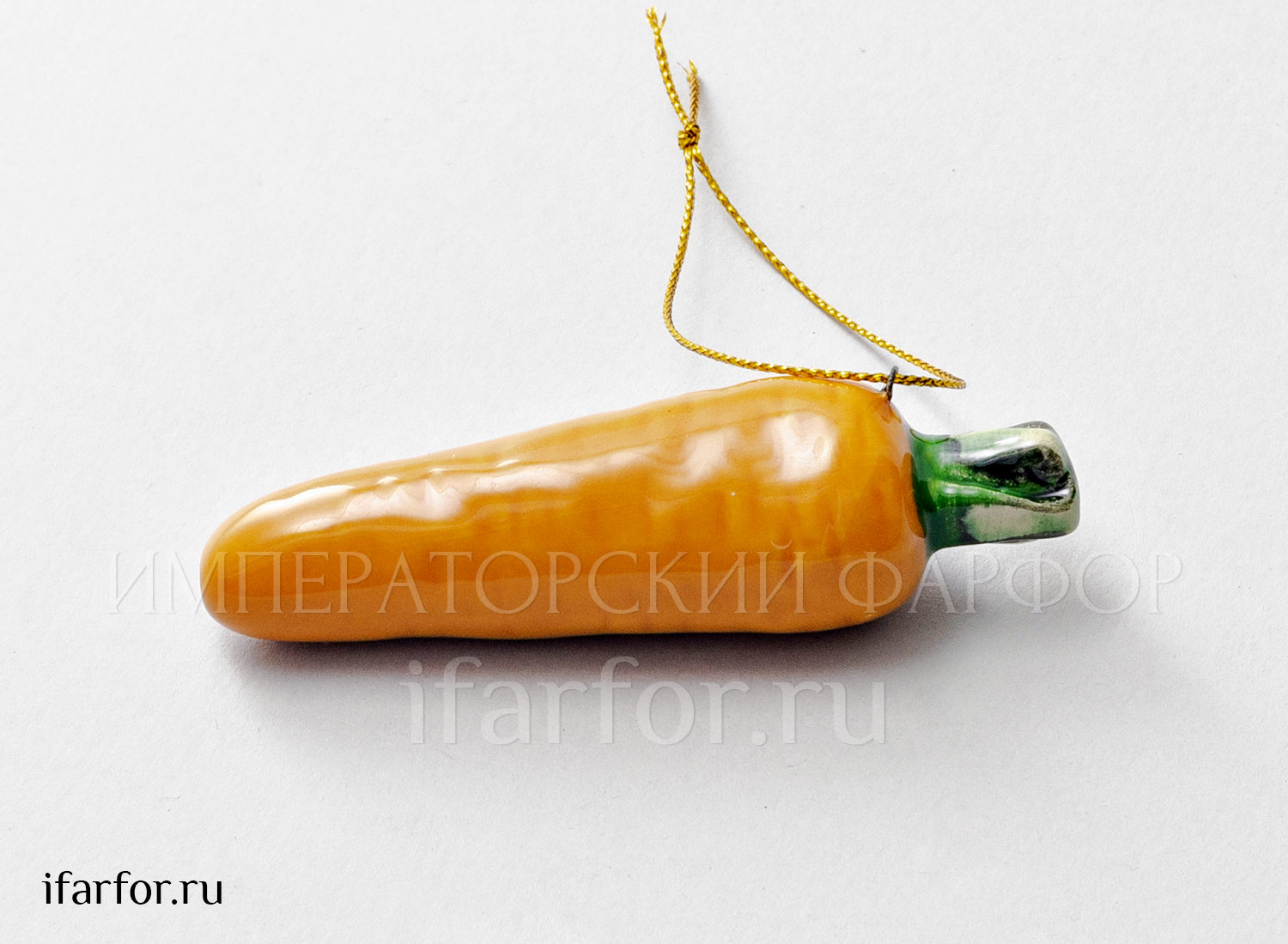 Елочная игрушка «Морковь мини» Форма: Морковь мини. Майолика. 25 x 85 мм.