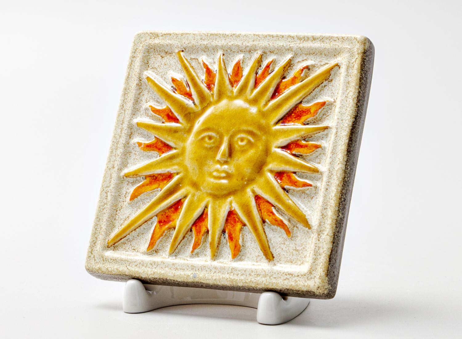 Изразец малый «Солнце 2 золотистый»