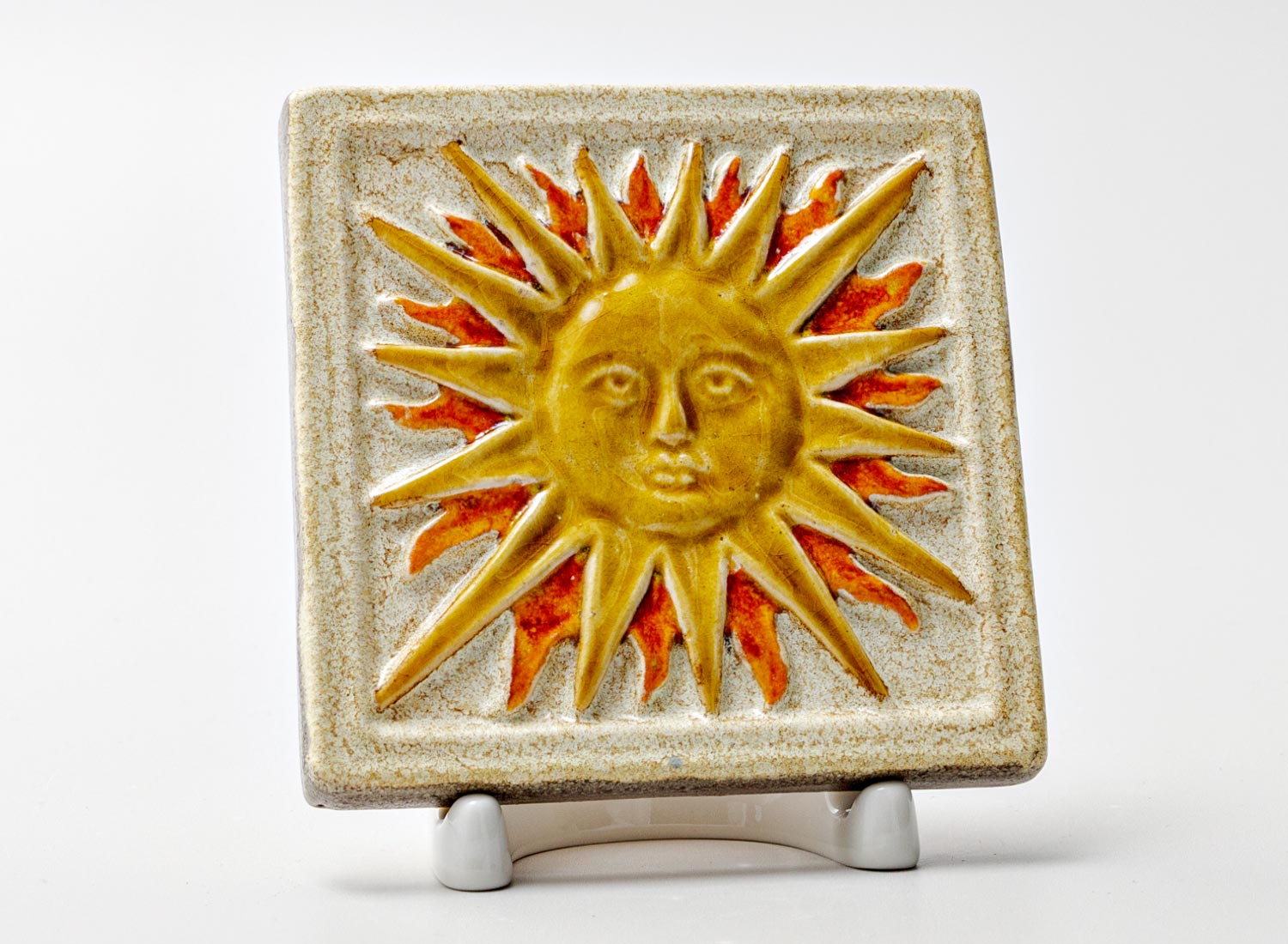 Изразец малый «Солнце 2 золотистый»