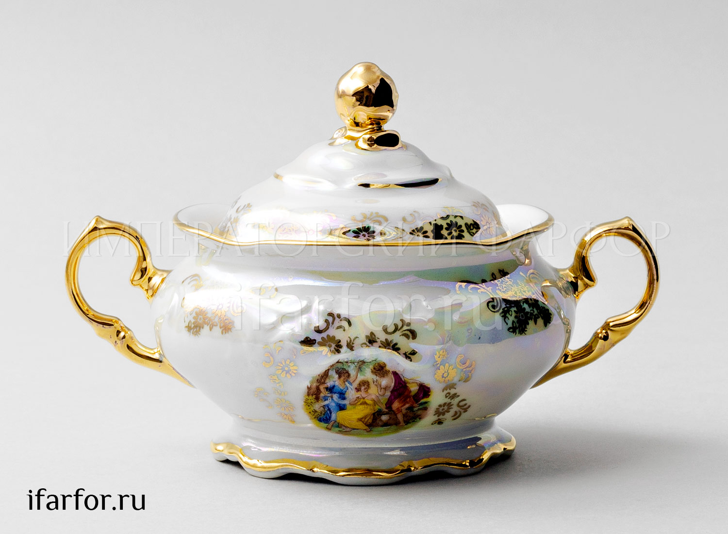 Сахарница второй сорт «Мадонна Перламутр» Форма: Фредерика Carlsbad. Фарфор. 350 мл.