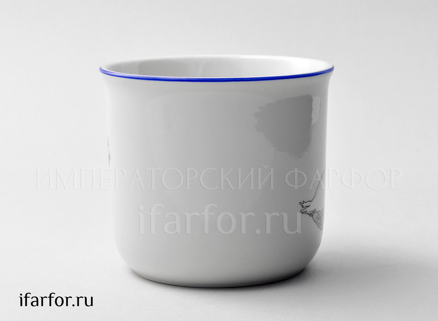 Кружка «Гуси. Один гусь» Форма: Большая. Фарфор. 500 мл.