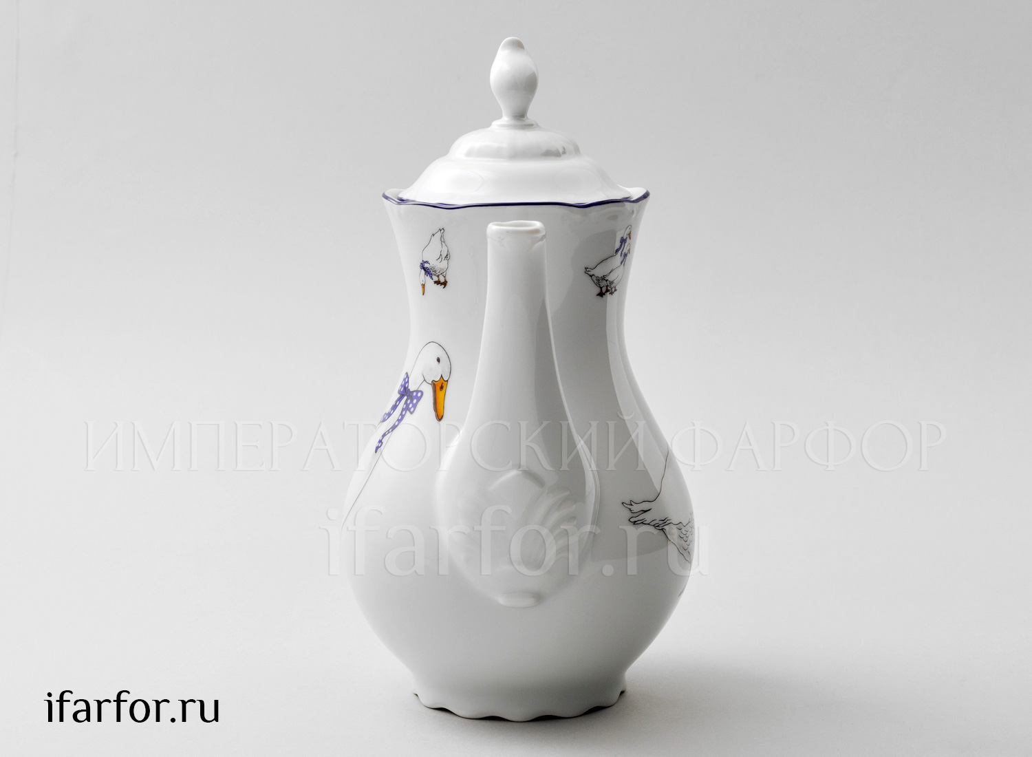 Кофейник «Констанция Гуси» Форма: Констанция. Фарфор. 1200 мл.