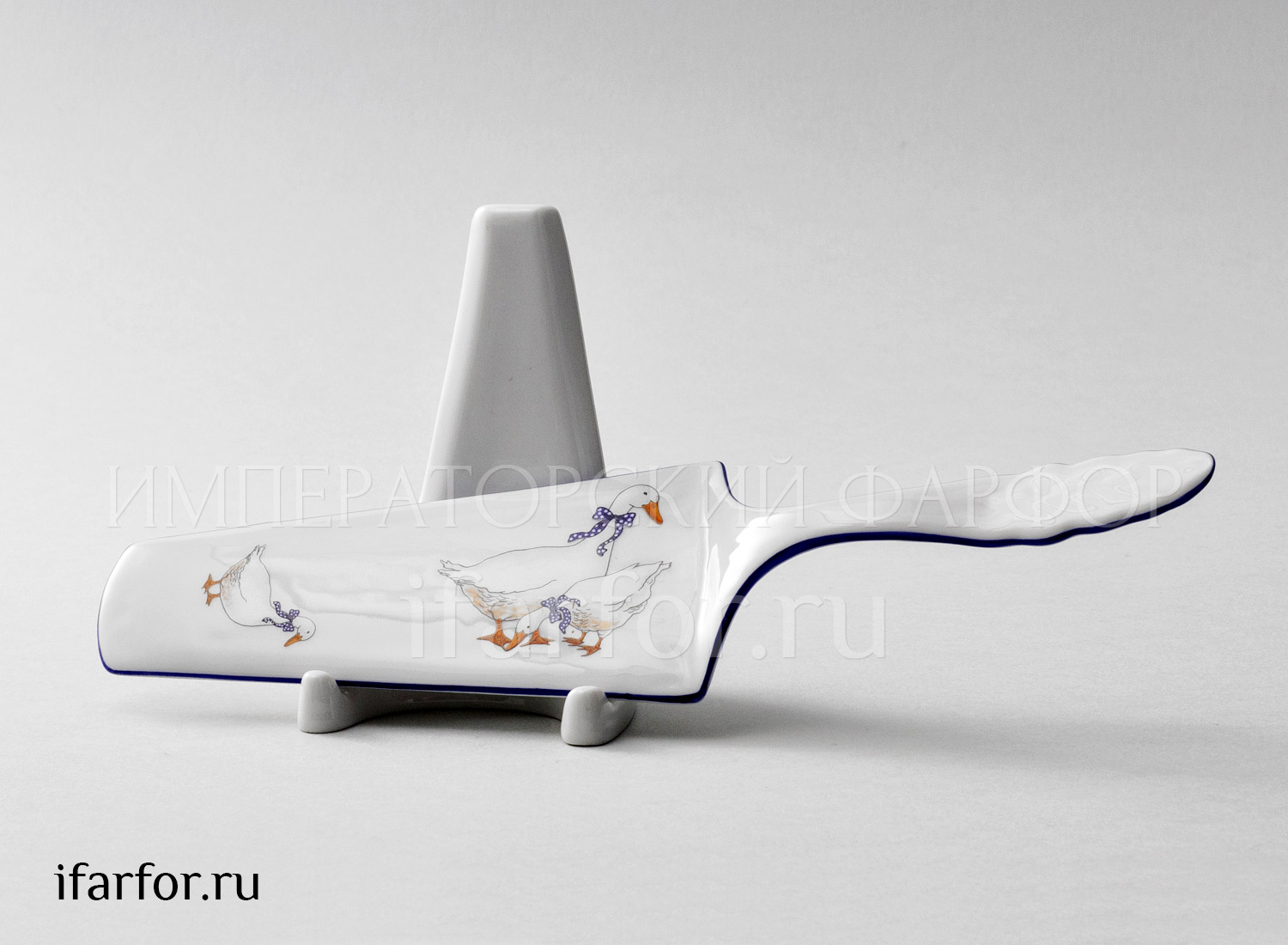 Лопатка для торта «Корона Гуси» Форма: Queens crown. Фарфор. 240 мм.