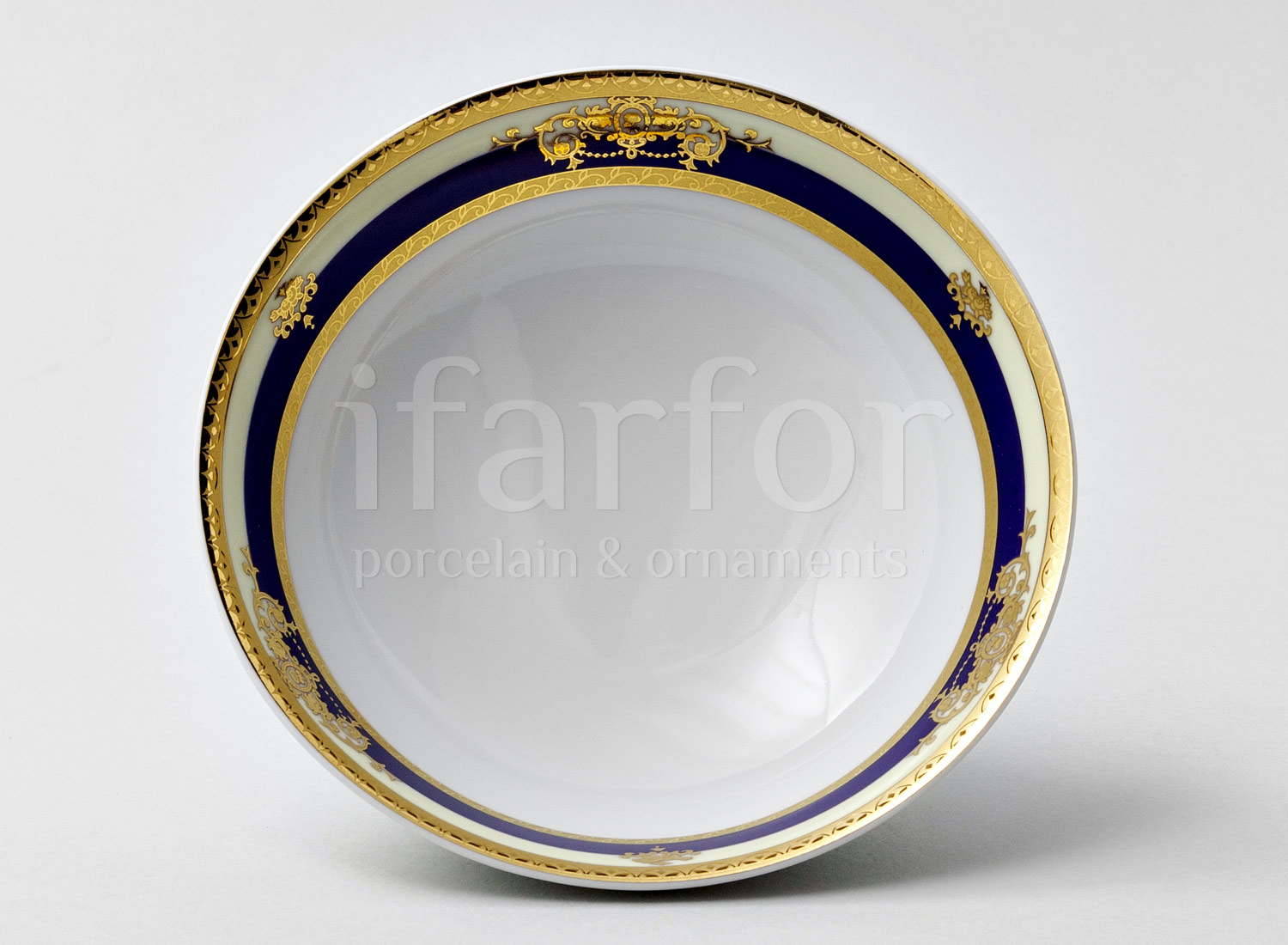 Салатник «Кобальтовая лента» Форма: Яна. Фарфор. 160 мм.