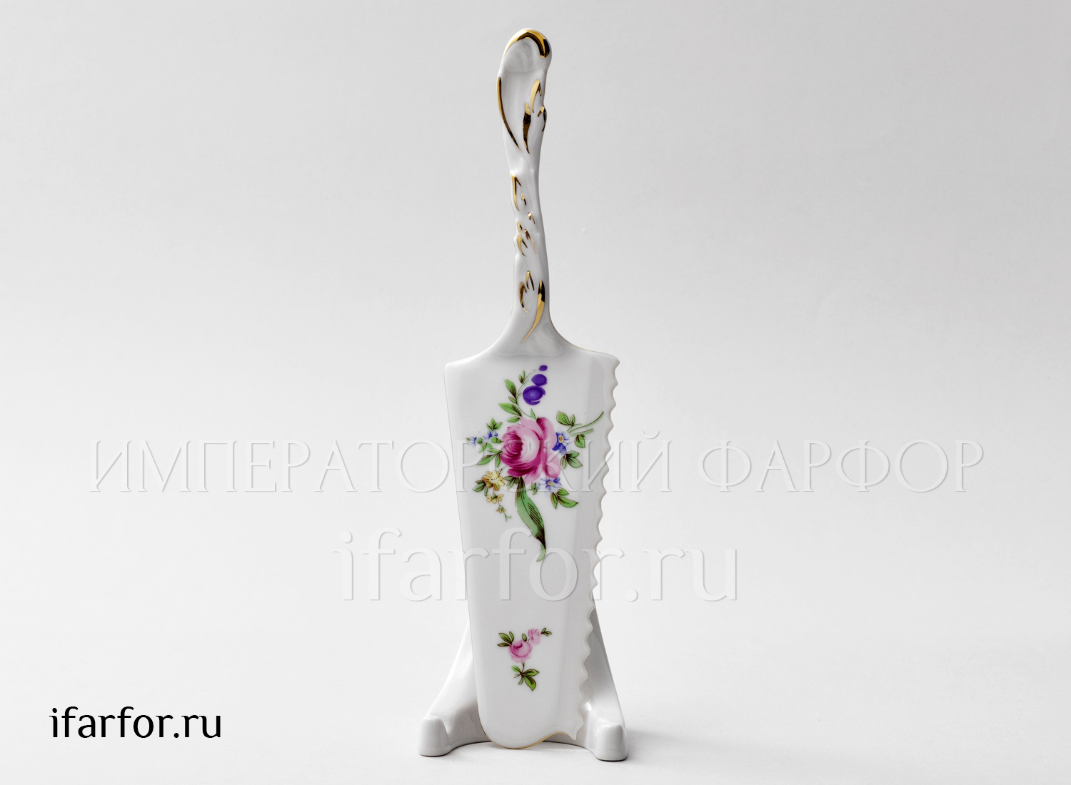 Лопатка для торта «Корона Полевой цветок» Форма: Queens crown. Фарфор. 240 мм.