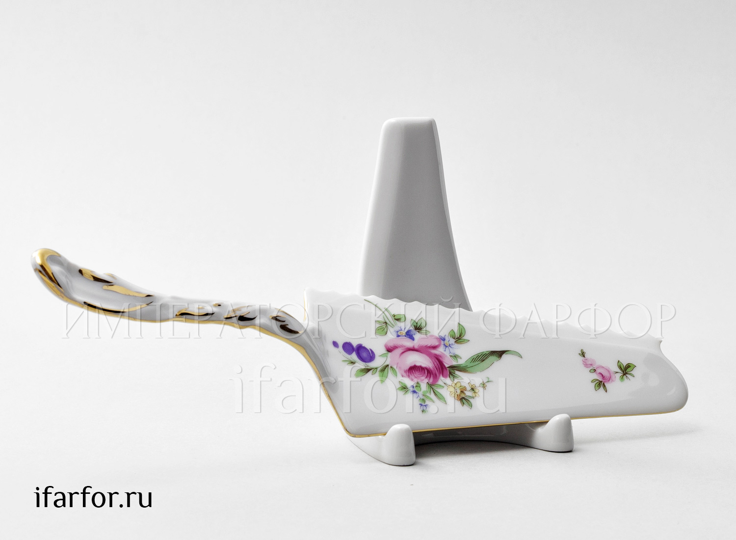 Лопатка для торта «Корона Полевой цветок» Форма: Queens crown. Фарфор. 240 мм.