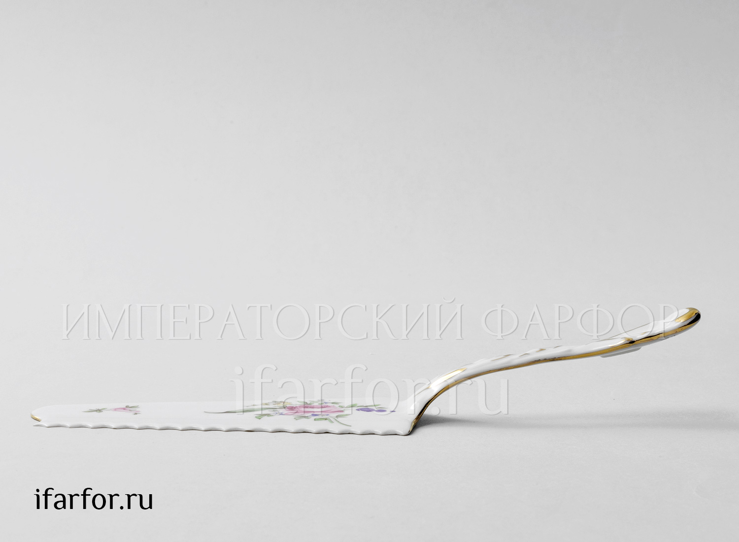 Лопатка для торта «Корона Полевой цветок» Форма: Queens crown. Фарфор. 240 мм.