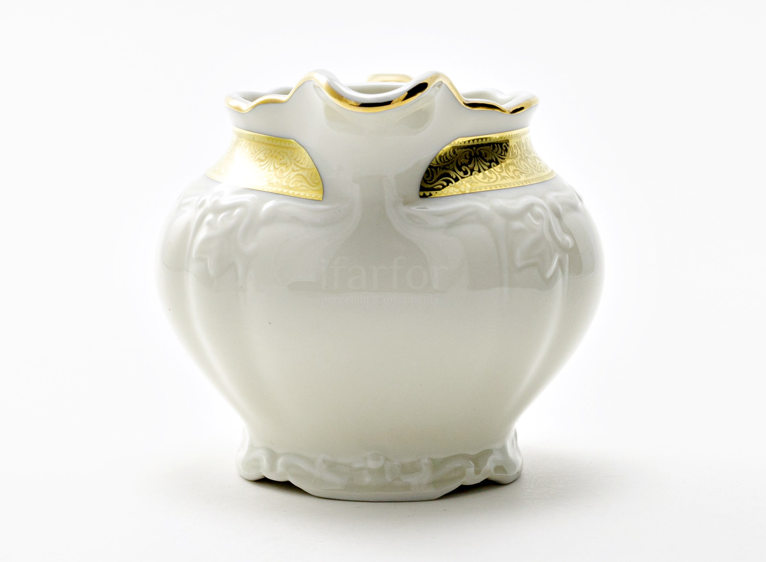 Сливочник «Золотая лента Ivory» Форма: Мария Луиза. Фарфор. 300 мл.