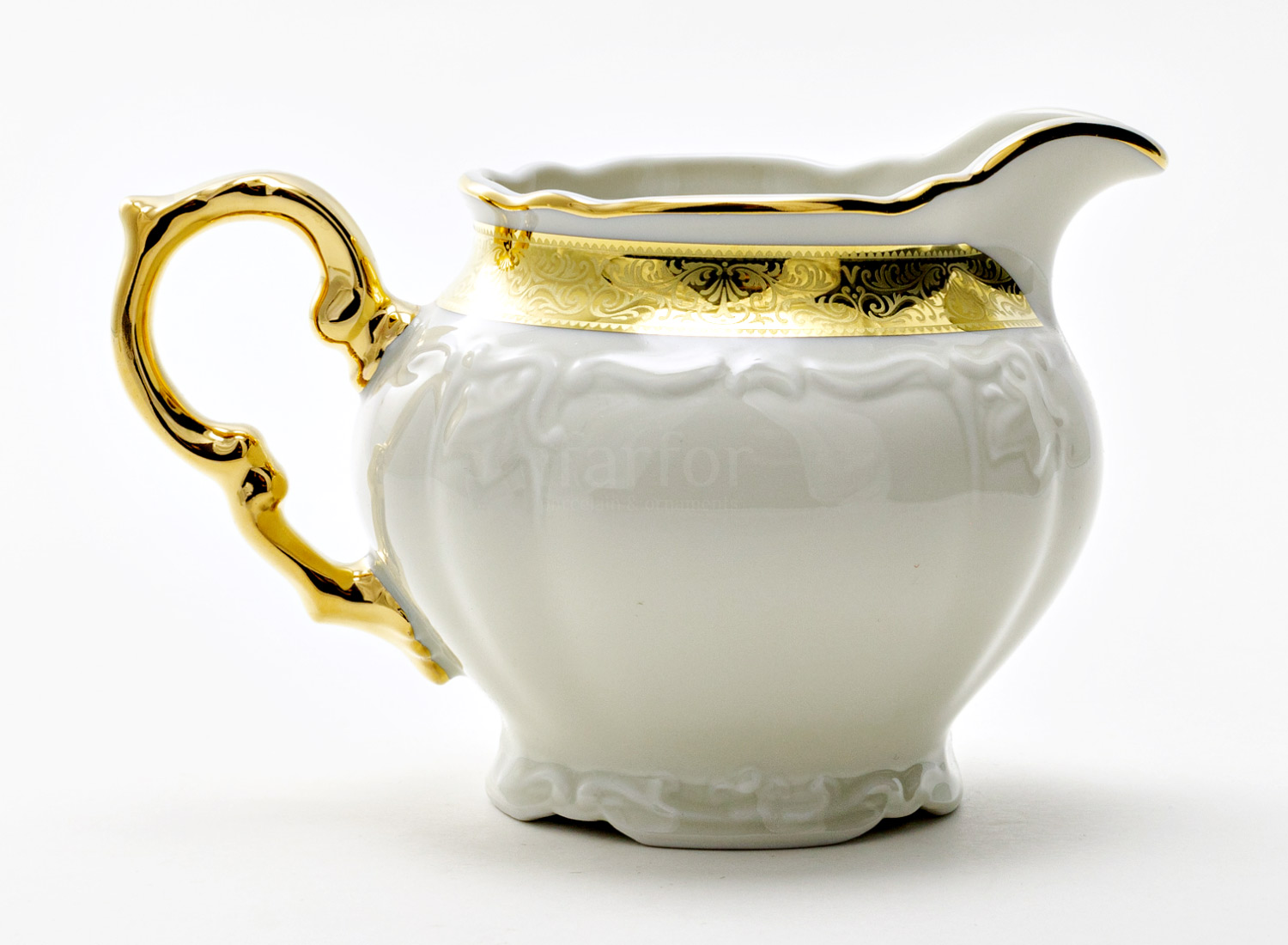Сливочник «Золотая лента Ivory» Форма: Мария Луиза. Фарфор. 300 мл.