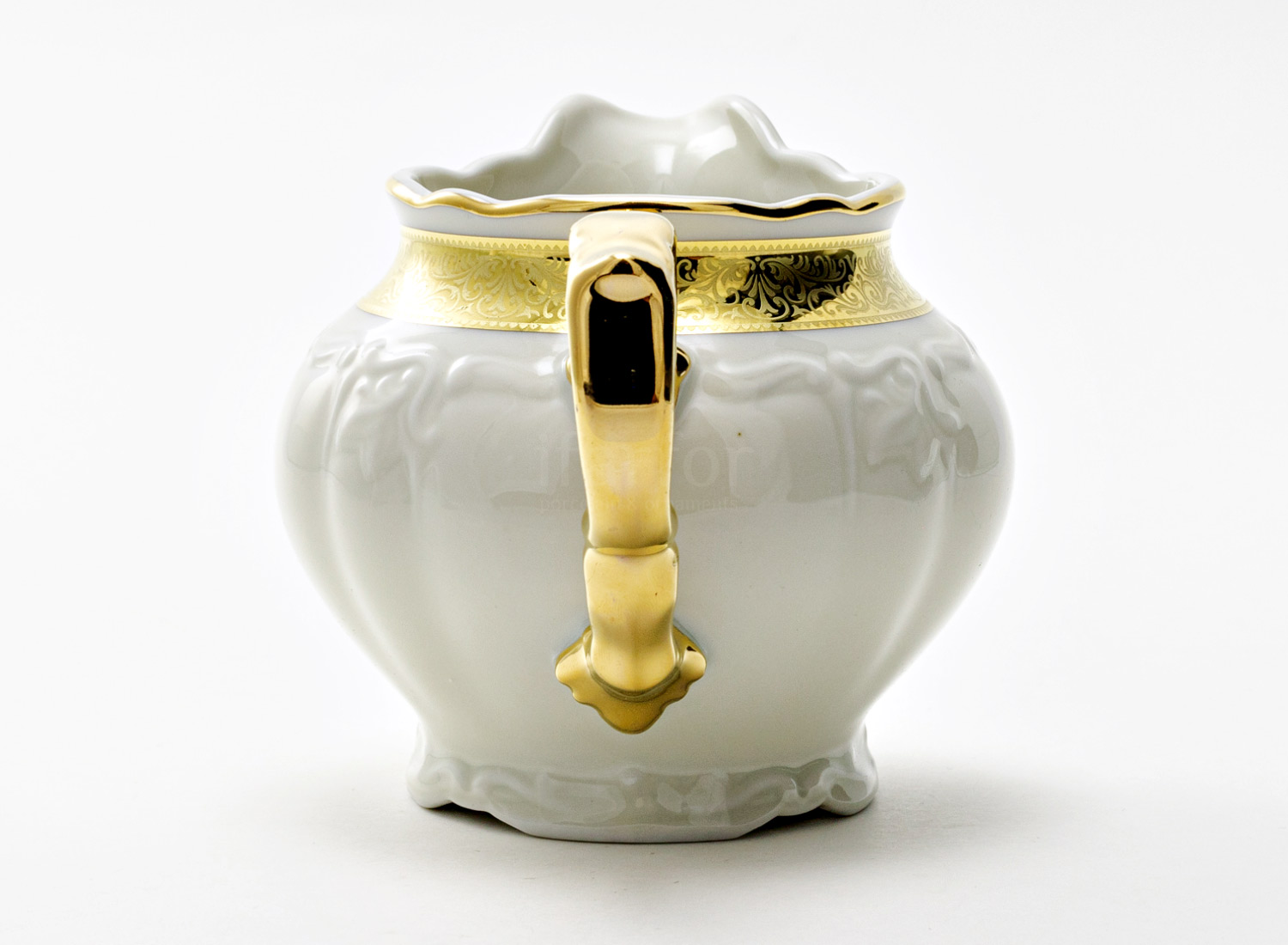 Сливочник «Золотая лента Ivory» Форма: Мария Луиза. Фарфор. 300 мл.