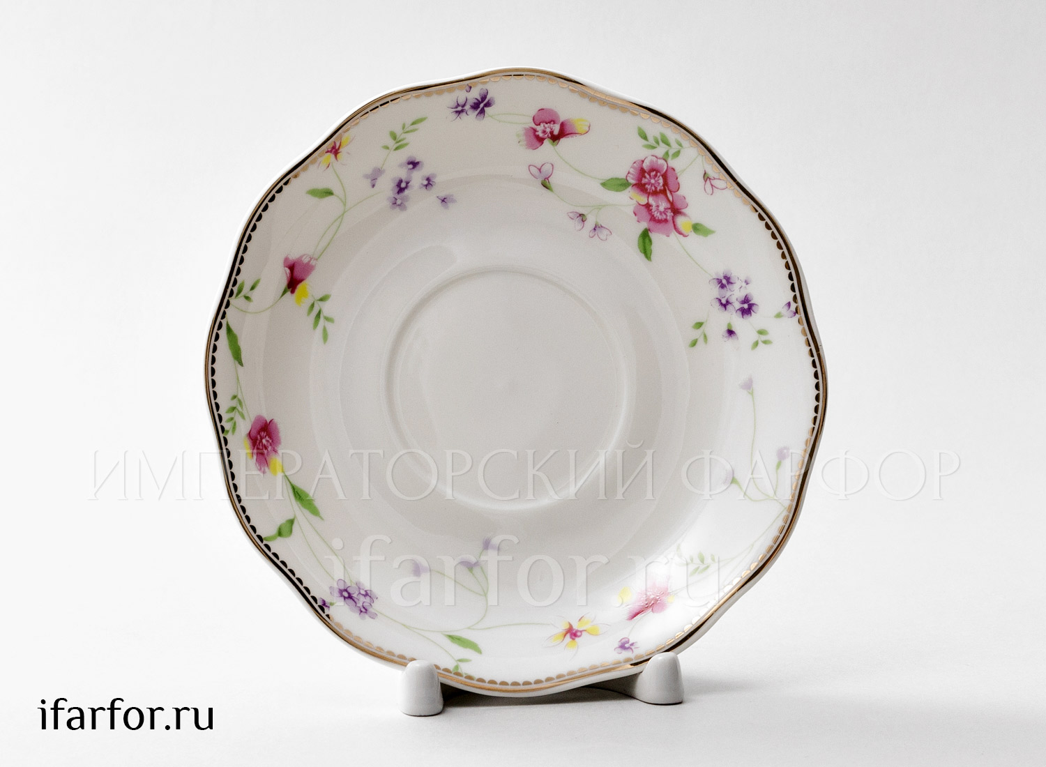 Блюдце чайное «Алиса» Форма: Royal Classics. Фарфор. 150 мм.