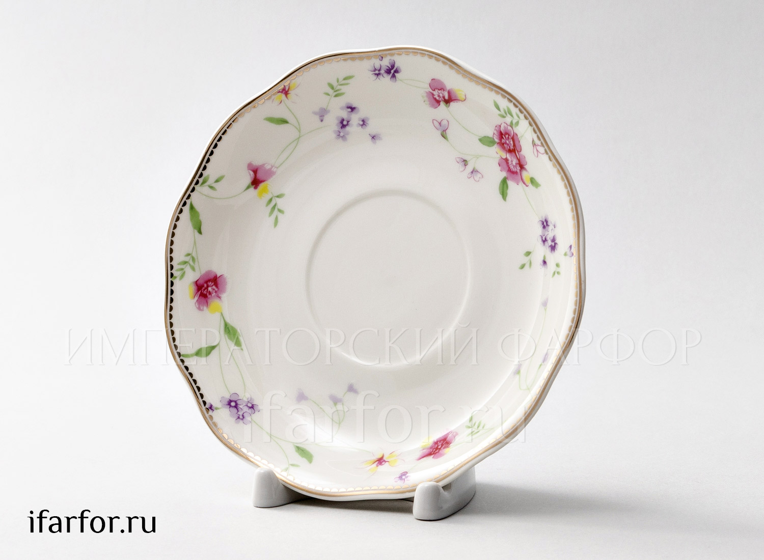 Блюдце чайное «Алиса» Форма: Royal Classics. Фарфор. 150 мм.