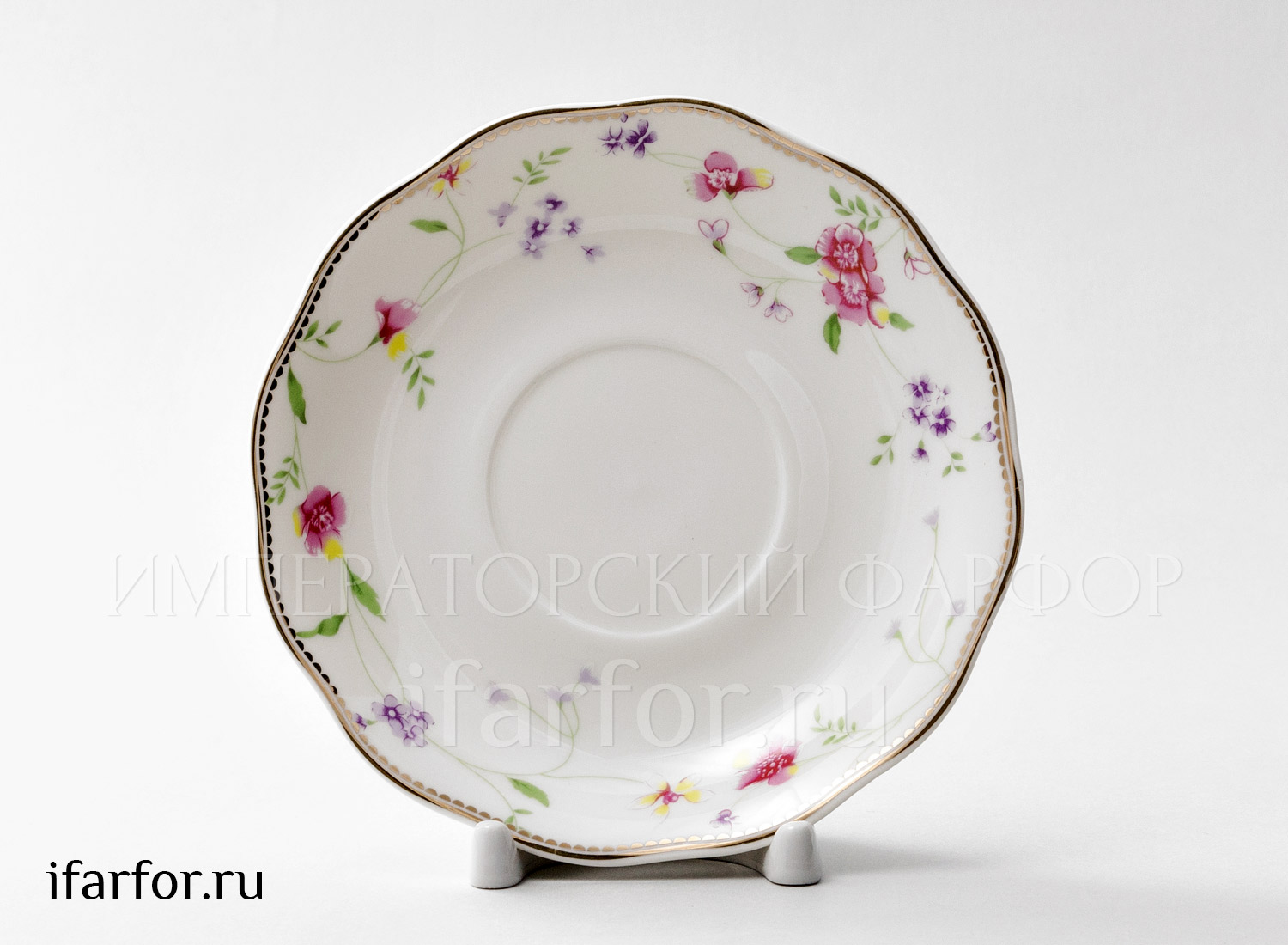 Блюдце чайное «Алиса» Форма: Royal Classics. Фарфор. 150 мм.
