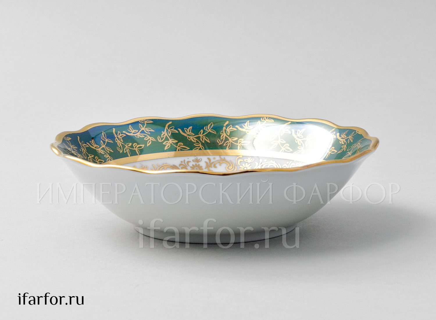 Салатник «Охота Зеленая» Форма: STERNE PORCELAN. Фарфор. 160 мм.