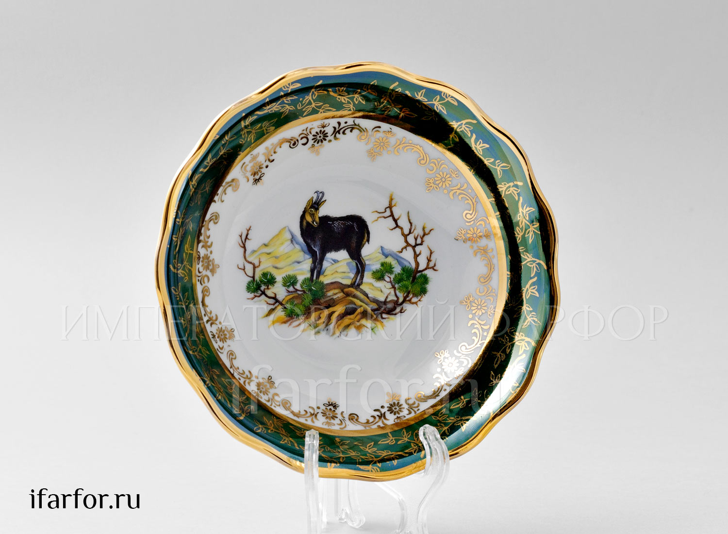 Салатник «Охота Зеленая» Форма: STERNE PORCELAN. Фарфор. 160 мм.