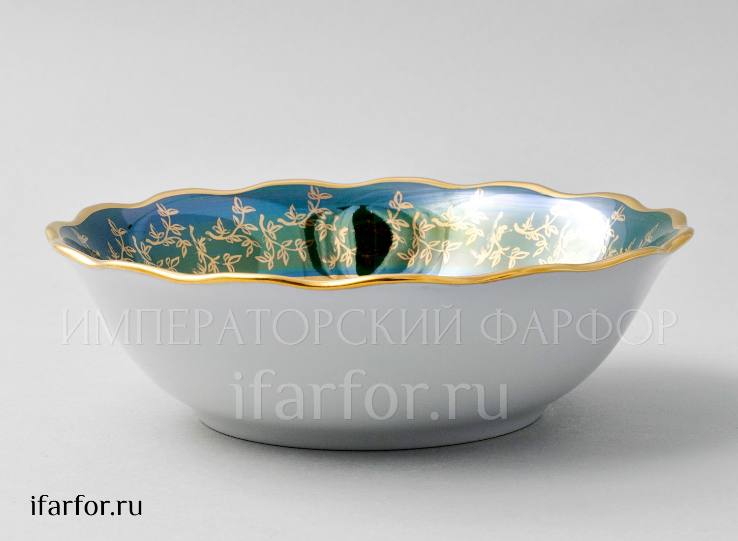 Салатник «Охота Зеленая» Форма: STERNE PORCELAN. Фарфор. 190 мм.