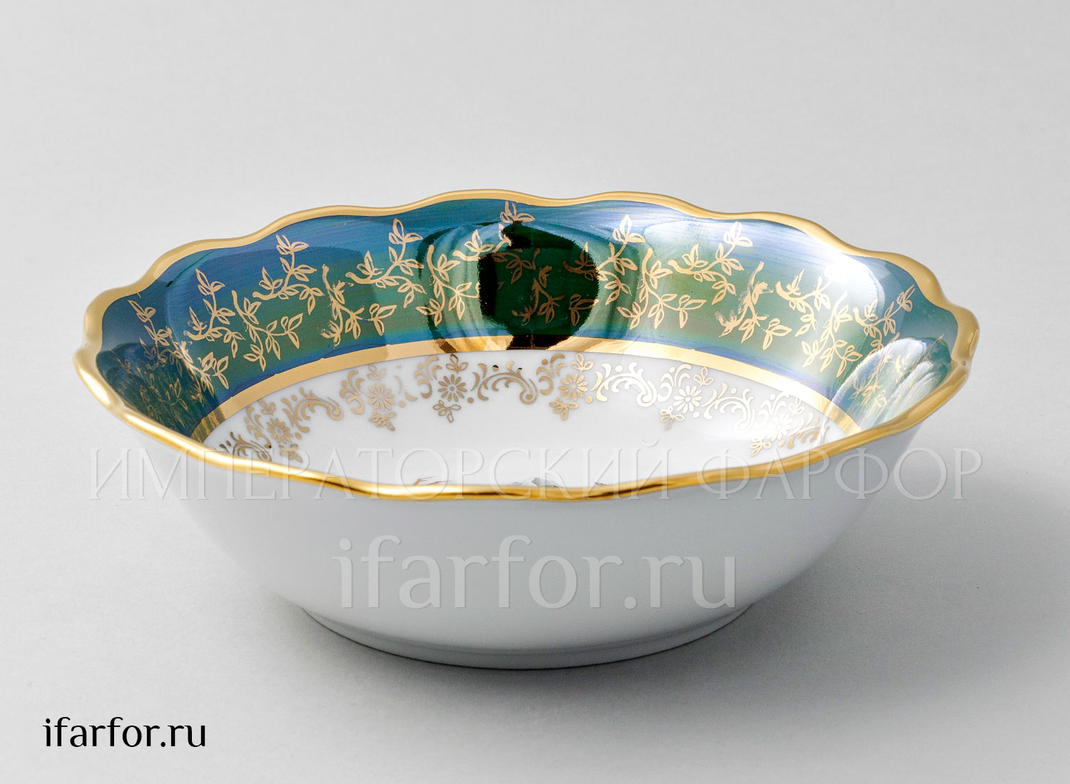 Салатник «Охота Зеленая» Форма: STERNE PORCELAN. Фарфор. 190 мм.