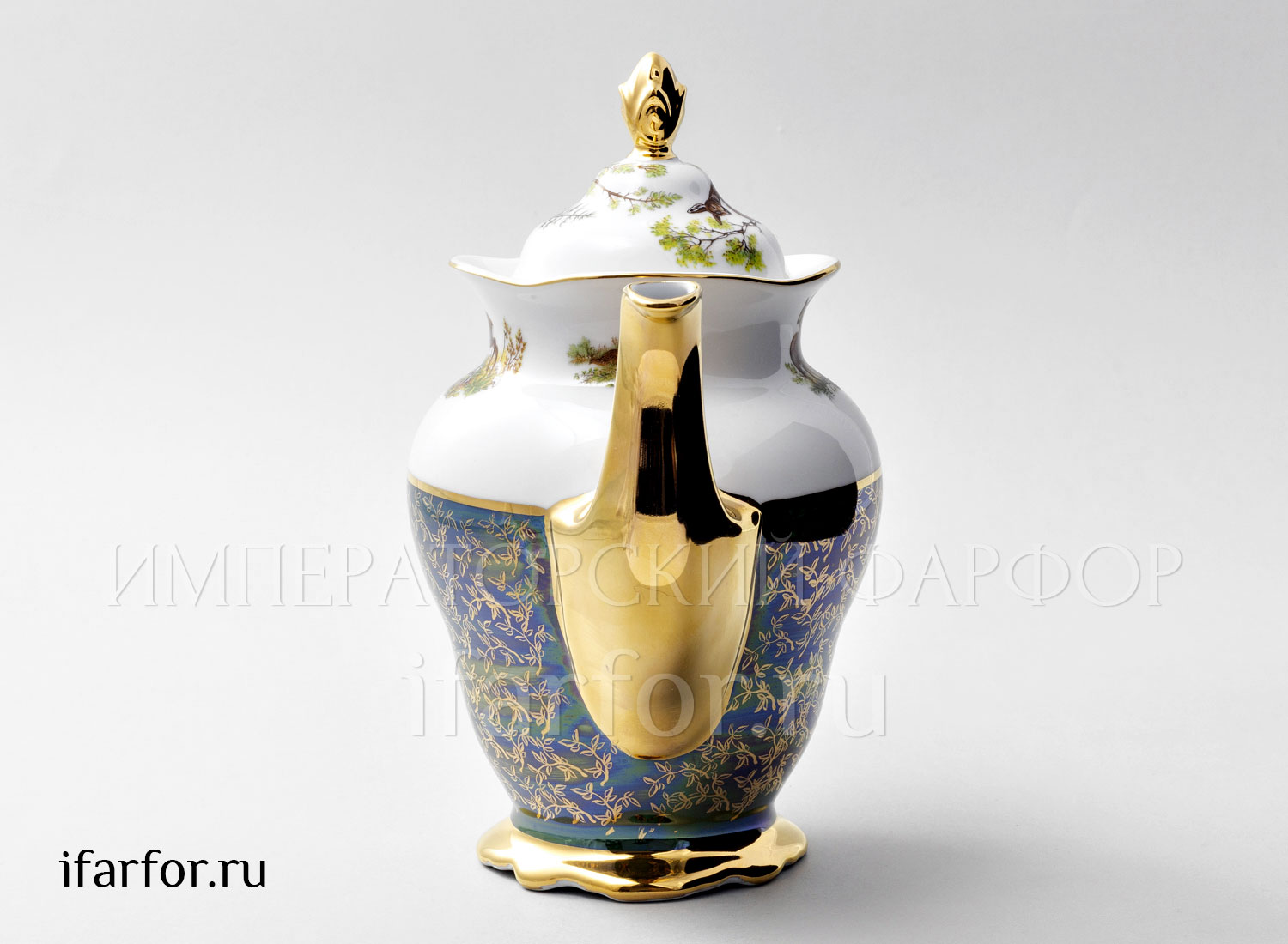 Кофейник «Охота Зеленая» Форма: STERNE PORCELAN. Фарфор. 1250 мл.