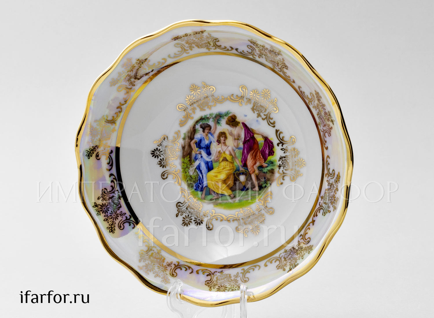 Салатник «Мадонна Перламутр» Форма: Мадонна Корона. Фарфор. 160 мм.