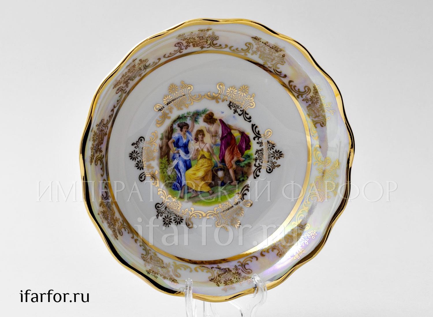 Салатник «Мадонна Перламутр» Форма: Мадонна Корона. Фарфор. 160 мм.