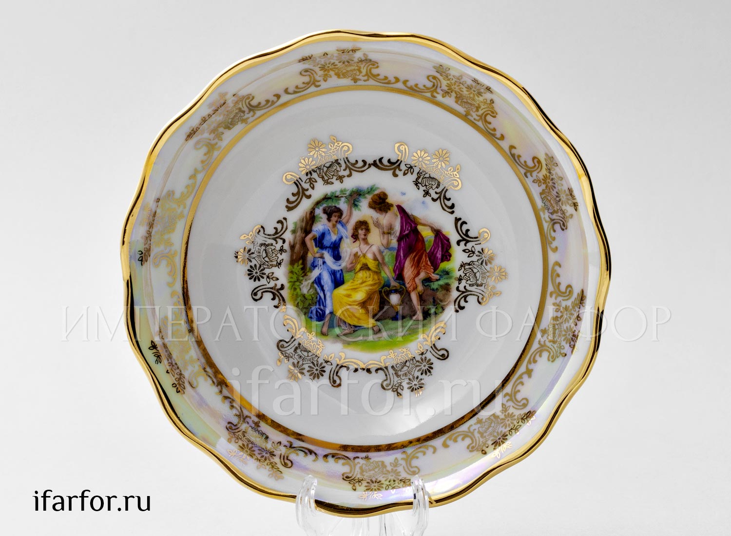 Салатник «Мадонна Перламутр» Форма: Мадонна Корона. Фарфор. 160 мм.