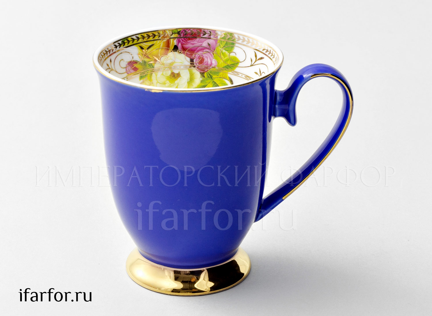 Кружка «Радуга Синий» Форма: Royal Classics. Фарфор. 325 мл.