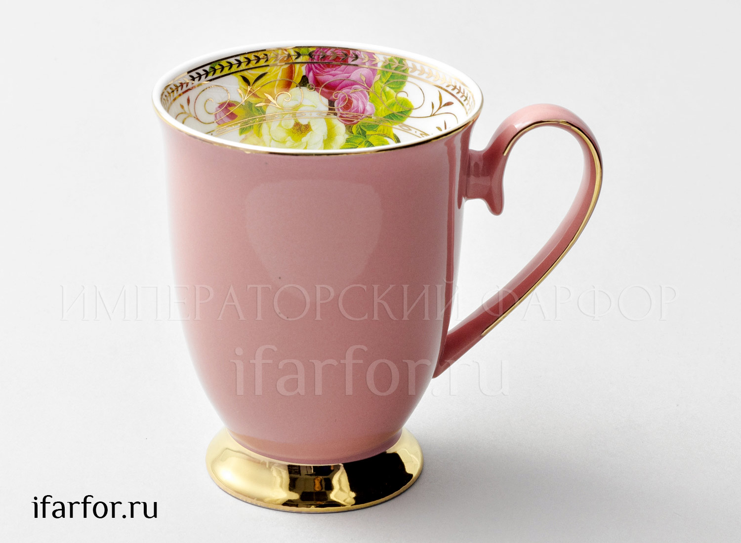 Кружка «Радуга Розовый» Форма: Royal Classics. Фарфор. 325 мл.