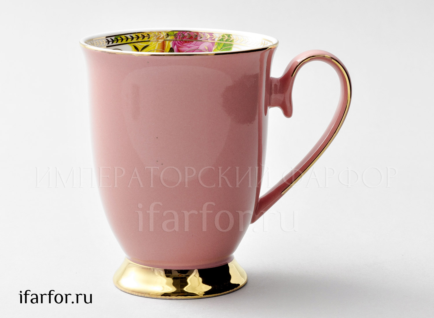 Кружка «Радуга Розовый» Форма: Royal Classics. Фарфор. 325 мл.