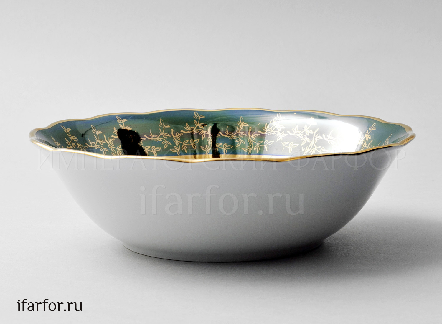 Салатник «Охота Зеленая» Форма: STERNE PORCELAN. Фарфор. 250 мм.