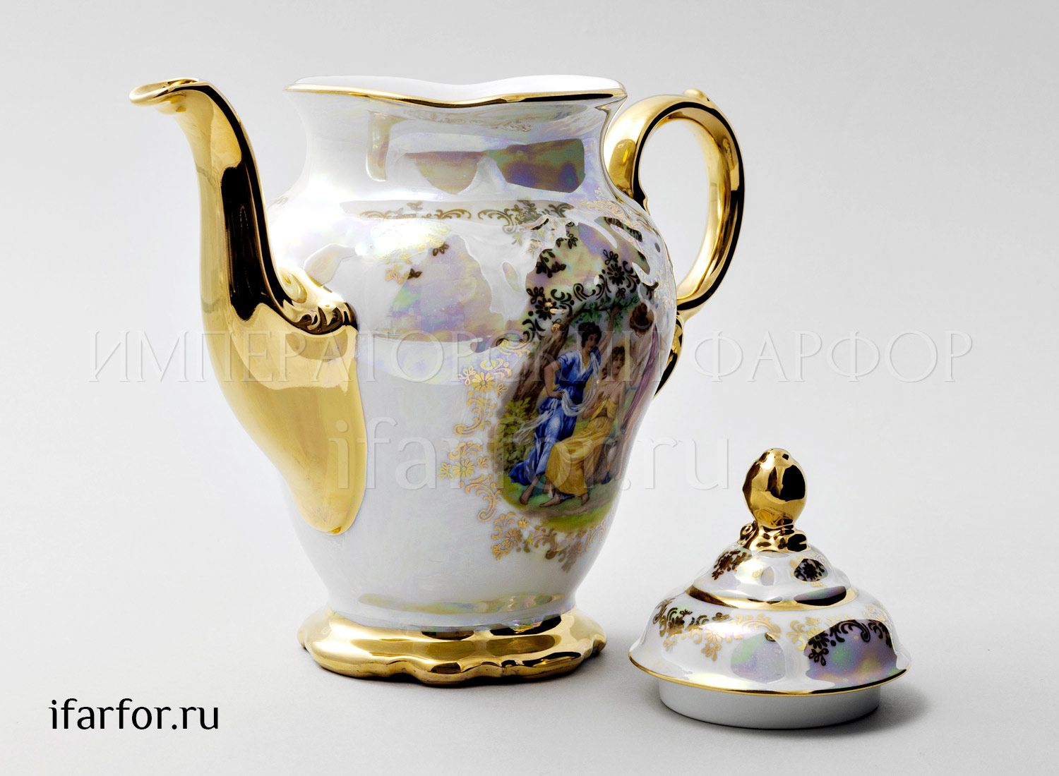 Кофейник «Мадонна Перламутр» Форма: Фредерика Moravec. Фарфор. 1200 мл.