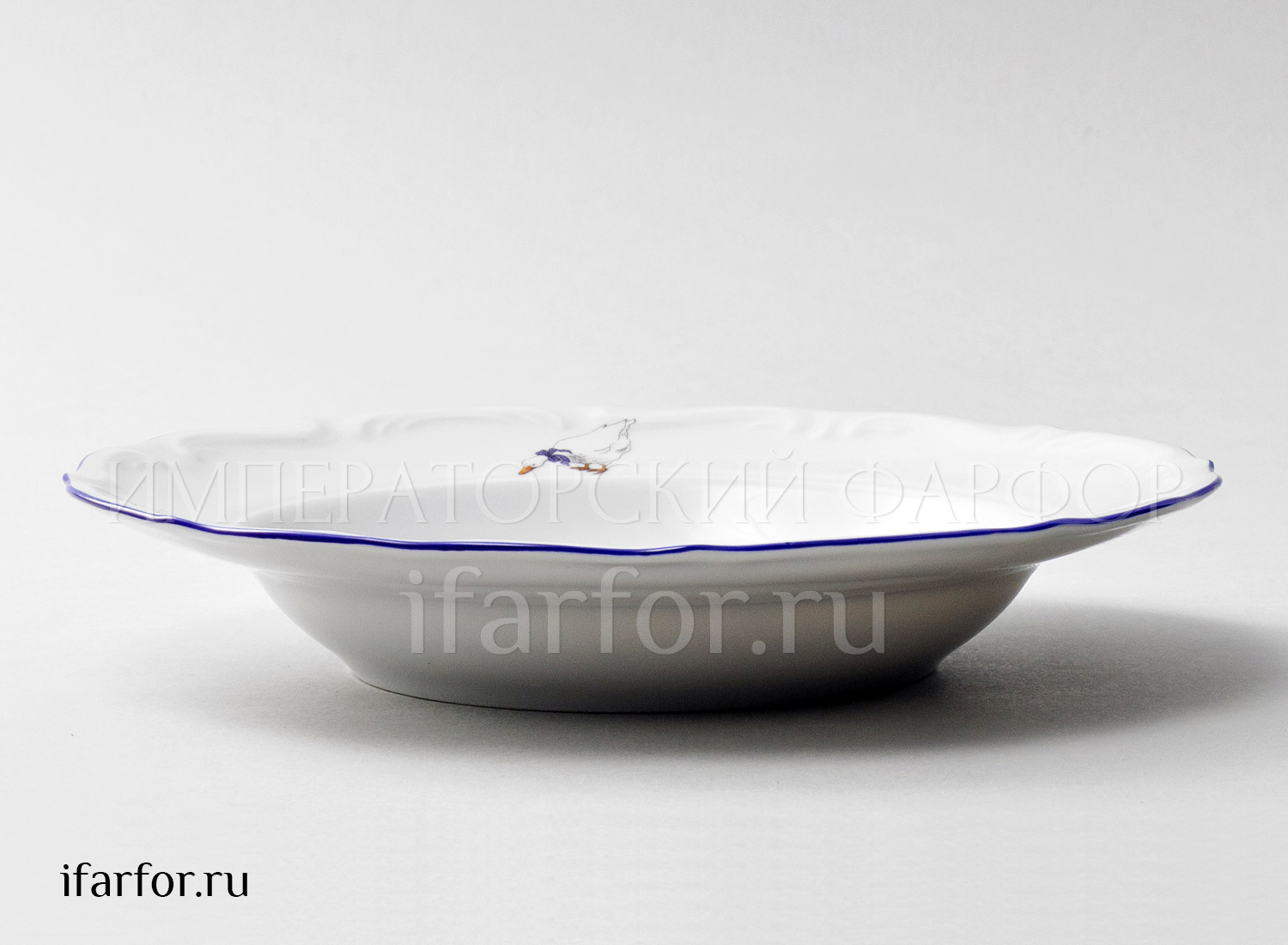 Тарелка глубокая «Гуси» Фарфор. 225 мм.