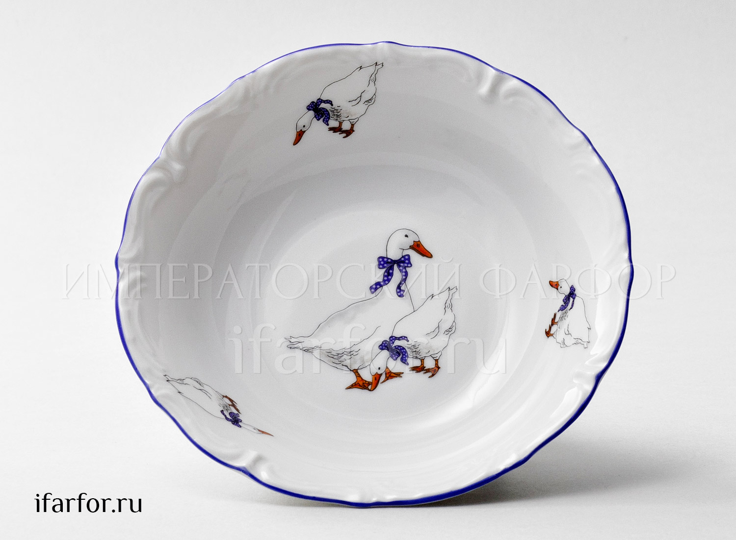 Салатник «Гуси» Форма: Repast. Фарфор. 150 мм.
